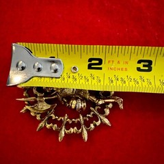 P E P Signed Knight Armor Brooch Shield Book Piece Gold Tone. Rare To Find!