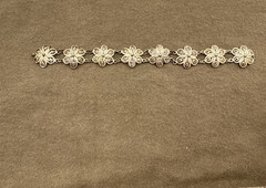 Vintage Filigree Silver Tone Flower Floral 6.5” Bracelet Jewelry
