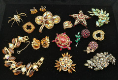 Vintage Rhinestone LOT Juliana Alice Caviness Warner Barclay 15 pcs