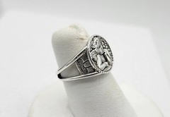 Designer Vintage Shube’s Dakota West Sterling Silver Cherub Angel Ring Size 5