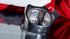 925 sterling silver size 11.25 ring 3.50ct cubic zirconia invisible set 17.90gr
