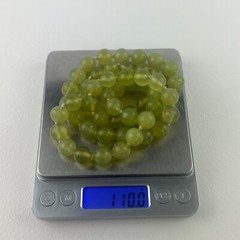 Vintage Prehnite Necklace Green Gemstone Jewelry Natures Art Hand Knotted ~26”