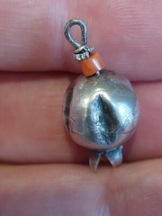 Antique Armenian silver pendant Coral
