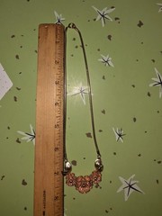 Vintage Krementz Signed 2 Tone Rose/Gold Dainty Flower Leaves Choker Necklace