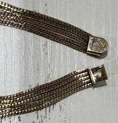 Gorgeous 12k Gold Filled Multi Chain Necklace 5 Strand Antique 15”