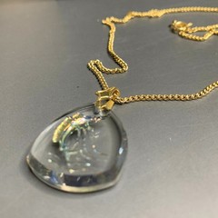 Vintage Intaglio Glass Sailfish Pendant Rare