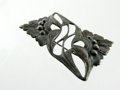 Vintage Sterling Silver Figural Botanical Brooch Leaves Pin 925 12.3g 1 7/8 Inch