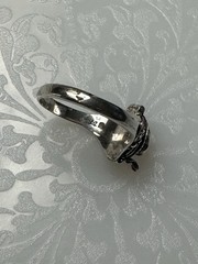 Vintage Sterling Silver Purple Sapphire Poison Ring Size 7.25