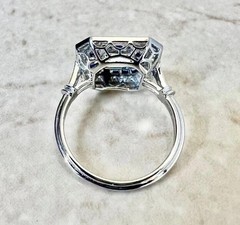 Art Deco Style 4.45Ct Lab Created Diamond Solitaire Ring 14K White Gold Finish