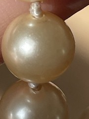 Trifari Hand-Knotted Pearl Necklace 24 Inch Decorative Clasp Vintage