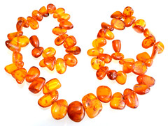 ✅56cm = 44gr RUSSIAN SOVIET BALTIC AMBER BEAD NECKLACE 琥珀 BRACELET STONE PENDANT