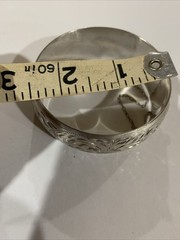 VINTAGE STERLING Silver ETCHED HINGED BANGLE Check Last Pictures
