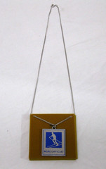 VTG International Silver Co More Difficult Snow Skiing Necklace Pendant w/ Box
