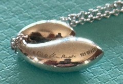 Tiffany & Co. Elsa Peretti Double Tear Drop Necklace 16″ Sterling Silver 925
