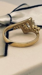 18K Gold Old European Cut Diamond Ring 0.64 CT Natural OEC VS1-VS2 Vintage Style