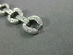 ESTATE WIDE 2.46CT DIAMOND 18K WHITE GOLD CLASSIC CIRCLE OF LIFE TENNIS BRACELET