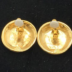 Vintage Fashion Jewlery Red Enamel & Gold Anchor Clip Earring