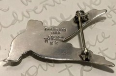 Vtg Modernist LOS CASTILLO Handmade Taxco DOVE BIRD Brooch 925 Sterling 6.35g