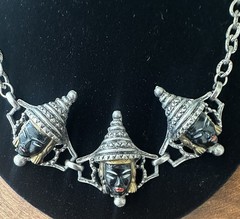 Vintage Selro Selini Blackmoor Asian Princess Necklace