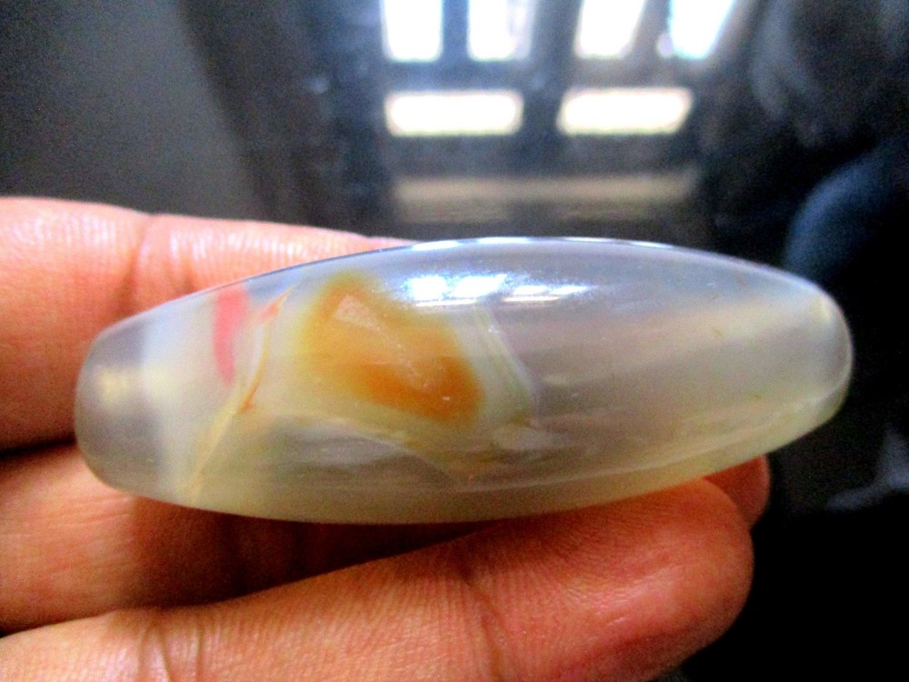 Elongated Bead Agate Antique 60 * 23 mm, 45.19 Gms