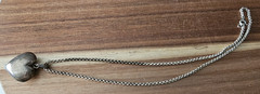 Vintage Retro Silver 3D Heart Love Pendant Necklace On 925 Chain Jewelry 18″