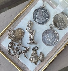Vintage Sterling Charms BARBADOS BAHAMAS LIMBO DANCERS CONCH SHELL Caribbean Lot