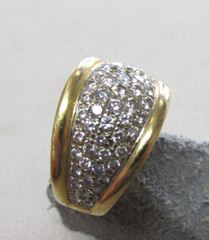 1.50 ctw Diamond Pave Ring in 18k Gold size 7 VS1-2 G Diamonds Make Offer