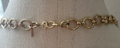 Monet Vintage Gold Tone Black Beaded Long Necklace with Matching Bracelet