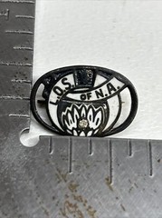 Vintage Sterling L.O.S. Of N.A. Rhinestone Pin