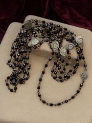 Antique Victorian Religious Multi Strand Drape Necklace Togggle Clasp Beautiful
