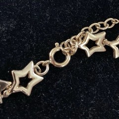 14K Gold Filled Necklace Celestial Stars Links Luxury Pc Vintage 18” Spring Ring