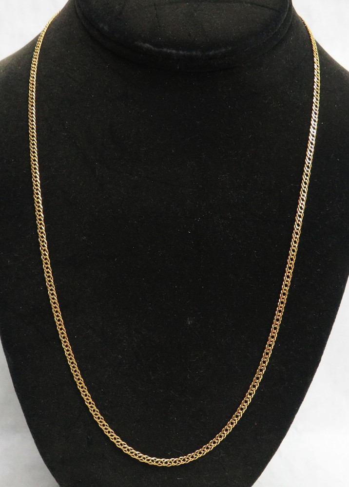 VINTAGE 18K YELLOW GOLD 21″ 2.7mm TWISTED CURB LINK CHAIN