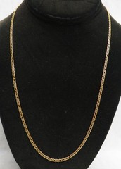 VINTAGE 18K YELLOW GOLD 21″ 2.7mm TWISTED CURB LINK CHAIN