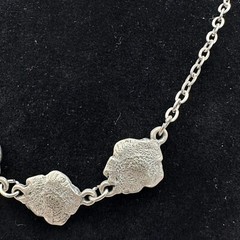 Y2K Pewter Floral Rose Charm Boho Chic Romance Witch Nature Goth Necklace Prom