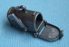Vintage movable mail box door opens sterling charm