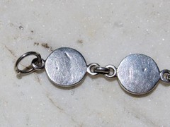Vintage Sterling Silver 925 Celestial Bracelet Stars Moon Black Enamel