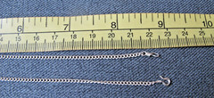 Unused vintage 70’s silvertone metal chain collar necklace #x4