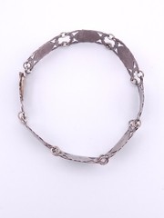 Vintage Siam Sterling Niello Goddess Thai Dancer Linked Signed Bracelet 7.25″