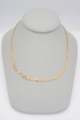 Vintage Gold Filled Braided Necklace 17.75″