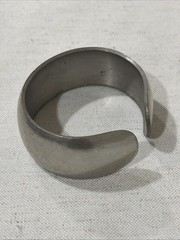 Vintage Pewter Silver Cuff Bracelet Signed Simmons Engraved With Initials Any