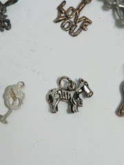 Lot 6 Vintage Bracelet Charms Donkey Hairdryer Sweet 16 Love Hairdresser Party