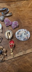 Lot Of 20 Costume Brooch Pin Rhinestone Jewelry Some Vintage