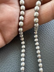Vintage Sterling Silver Ball Bead Necklace Stamped Sterling