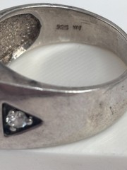 Vintage Avon Sterling Silver 925 Black Onyx Ring Mens Size 11.75 Signed