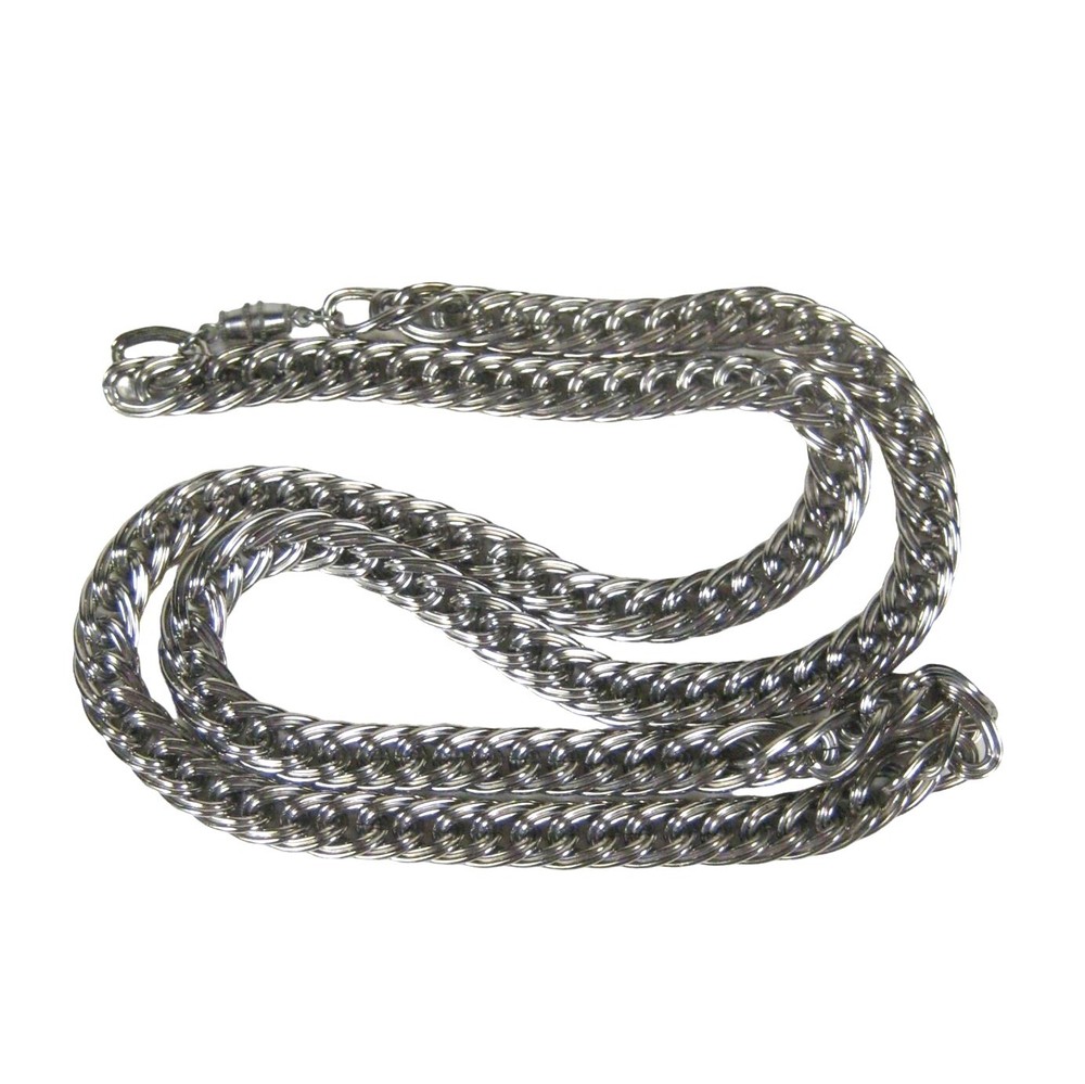 Silvertone Chain Necklace 30 In Unisex Strand Fashion Jewelry Vintage 1960 1970