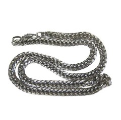 Silvertone Chain Necklace 30 In Unisex Strand Fashion Jewelry Vintage 1960 1970