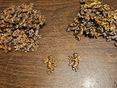 Lot Of 100 Matching Cherubs France Vintage 60s Brass Stampings Findings Jewelry