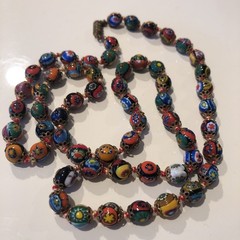 Vintage Murano Millefiori – Venetian Art Glass, Brass 26 in. Beautiful