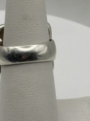 Vintage Sterling 925 Modernist Square Chunky Concave Ring Size 7