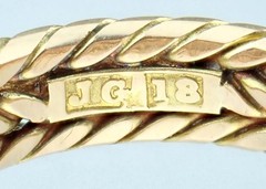 Fine Antique Victorian Solid 18K Gold Braided Rope Twist Eternity Band Ring 6.25
